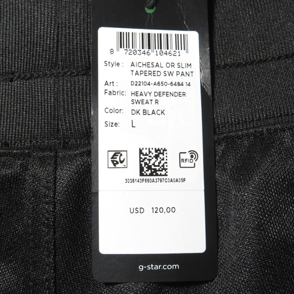 ✨New Men's Size L G-Star Raw Sport Aichesal Or Slim Tapered Sweatpants Durable! - Picture 10 of 10